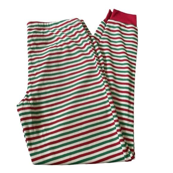 Family Pajamas Matching Women's Thermal Waffle Holiday Stripe Pajama Set small - Picture 5 of 7